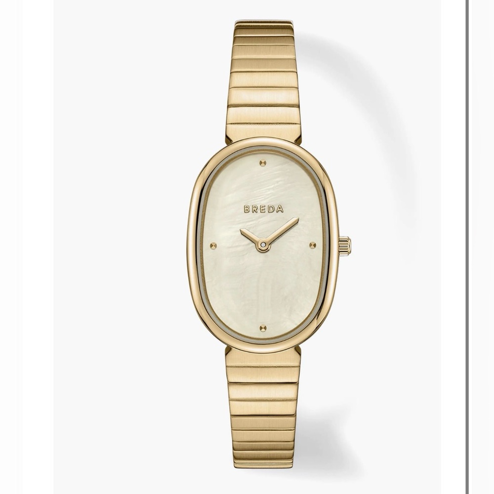 BREDA JANE 1741s 18KGold Plated Ivory Wristwatch Women $195